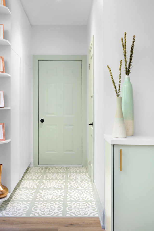 Mint Color Entryway Function-Filled Home Renovation